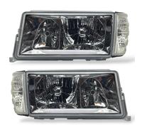 LHD Proiettore Fari Coppia Trasparente Cromo Per 190E D W201 82-93