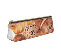 LHDGBNV Astuccio in pelle, elegante astuccio sottile con cerniera, astuccio per cosmetici, pane dipinto, per il lavoro e l'ufficio