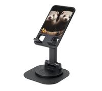 LHDGBNV Ferrets, supporto per telefono cellulare, regolabile in altezza, girevole a 360°, portatile, pieghevole, accessorio da ufficio, compatibile con tutti i telefoni cellulari e tablet