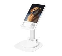 LHDGBNV Golden Retriever Supporto per telefono cellulare con angolo di altezza regolabile a 360 ° Supporto per telefono portatile pieghevole da scrivania accessori da ufficio compatibile con tutti i