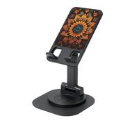 LHDGBNV Mandala, supporto per telefono cellulare, con angolo di altezza regolabile a 360°, portatile, pieghevole, accessorio da ufficio, compatibile con tutti i telefoni cellulari e tablet