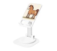 LHDGBNV Supporto per telefono cellulare semplice a forma di cavallo, con angolo di altezza regolabile a 360 °, supporto per telefono portatile pieghevole da scrivania, accessorio da ufficio