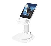 LHDGBNV Wolfs - Supporto per telefono cellulare, con angolo di altezza regolabile, girevole a 360°, portatile, pieghevole, accessorio da ufficio, compatibile con tutti i telefoni cellulari e tablet