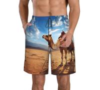 LHDGBWC Costume da bagno da uomo blu cammello cielo ad asciugatura rapida pantaloncini con tasca costume da bagno costumi da bagno per uomo pantaloncini da spiaggia, bianco, XXX-Large