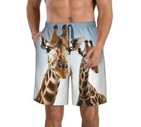 LHDGBWC Costume da bagno da uomo con collo di giraffa, ad asciugatura rapida, con tasca, costume da bagno per uomo pantaloncini da spiaggia, bianco, X-Large