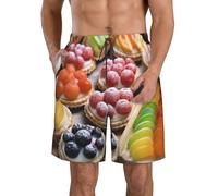 LHDGBWC Costume da bagno da uomo Fresh Sweet Tarts Quick Dry Board Shorts con tasca Costumi da bagno per gli uomini Pantaloncini da spiaggia, Bianco, L