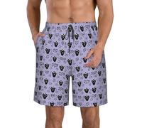 LHDGBWC Costume da bagno da uomo Haunted Mansion ad asciugatura rapida, con tasca, costume da bagno per uomo pantaloncini da spiaggia, bianco, X-Large