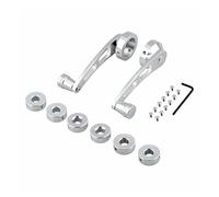 Lhdktee 2 Pezzi/set Per Universale Argento/nero Auto In Lega Di Alluminio Finestra Maniglia Finestra Manovella Finestra Bilanciere Alzacristalli(D'argento)