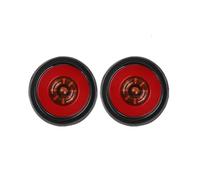 Lhdktee 2PCS 4 "pollici LED Rotondi Per Camion Per Rimorchio Stop Turn Tail Luci Dei Freni Posteriori Impermeabili Luce Di Segnalazione Posteriore Alloggiamento Fanale Posteriore(Rosso)