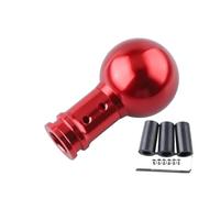 Lhdktee Auto Cambio Shifter Pomello Adattatore Universale Per Pomello Del Cambio Manuale Per Auto In Lega Alluminio Con Sfera Rotonda + Filettatura M18*1,5 Accessori Interni(Rosso)