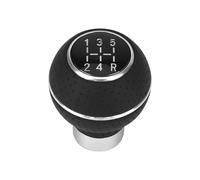 Lhdktee Auto Cambio Shifter Pomello Pomello Del Cambio Universale A 5 Velocità In Pelle E Alluminio Per Auto Per M8 M10 M11 M12 Accessori Interni(D'argento)