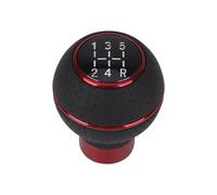 Lhdktee Auto Cambio Shifter Pomello Pomello Del Cambio Universale A 5 Velocità In Pelle E Alluminio Per Auto Per M8 M10 M11 M12 Accessori Interni(Rosso)
