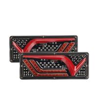 Lhdktee Coppia 24V LED Car Truck Fanale Posteriore Luci Posteriori Indicatori Direzione Freno Segnale Retromarcia Lampada Per Rimorchio Per Camion Alloggiamento Fanale Posteriore
