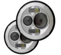 Lhdktee Fari Delle Kit Di Fari LED Rotondi Da 7" Per Auto, 2 Pezzi, Accessori Per Abbaglianti E Anabbaglianti Per Jeep Per Wrangler 1997-2017 CJ-8 Scrambler CJ-7 Fanale Proiettore Auto