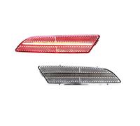 Lhdktee Freccia Specchietto 4 Luci Posizione Laterali A LED Paraurti Anteriore Ambra Posteriore Rosso Indicatori Direzione Per Chrysler Per Crossfire(2pc 3Rear Red Clear)