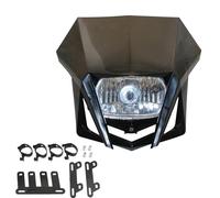 Lhdktee Moto LED Fendinebbi Per Piastra Faro Per XR250 CRF450, Accessori Per Moto Per Cross, Da Motocross(Nero)