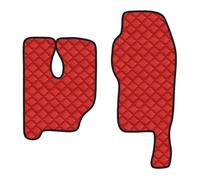 LHED Coppia Tappeti In Skeentex - Rosso per Mercedes Actros Mp3 (06/08>12/13) Tu