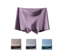 LHEZXS Boxer da Uomo 3Pc Brief di Pugile Traspiranti da 3 Pc Biancheria Intima di Grandi Dimensioni Senza Soluzione di continuità-No. 1-4Xl