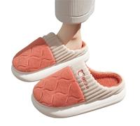 LHEZXS Ciabatte Pantofole di Cotone per Uomini E Donne Autunno E Pelliccia Invernale con Pantofole di Cotone con Sede Spessa-R-38-39 (Lunghezza Interna: 24,5 Cm)