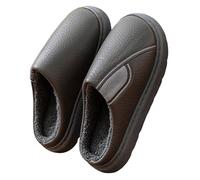 LHEZXS Ciabatte Pantofole di Cotone Senza Slittamento Invernale Casa Impermeabile di Cotone Pantofole da Uomo di Grandi Dimensioni-Grigio-48-49 Adatti per 45-46 Piedi