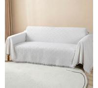 LHGOGO Multifunzionale Copriletto Coperta per Divano Grande Coperta per Divano a 3 Posti Per Divani Poltrone e Letti 180 x 300 cm Bianco