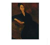 LHHJF LJHFA Amedeo Modigliani Poster Minimalista Ritratto di Donna Arte murale Amedeo Modigliani Dipinto su Tela e Stampe Decorazione per la casa Immagine 50x70cm Senza Cornice