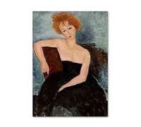 LHHJF LJHFA Amedeo Modigliani Poster Modernismo Ritratto di Donna Arte murale Amedeo Modigliani Dipinto su Tela e Stampe Decorazione per la casa Immagine 50x70cm Senza Cornice