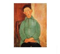 LHHJF LJHFA Amedeo Modigliani Poster Vintage Figura Ritratto Arte da Parete Amedeo Modigliani Tela Pittura e Stampe Decorazione per la Casa Immagine 50x70cmx1 Senza Cornice