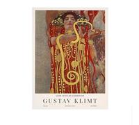 LHHJF LJHFA Classico Gustav Klimt Estetica Poster Vintage Maiden Wall Art Gustav Klimt Tela Pittura e Stampe Decorazione per la casa Immagine 50x70cmx1 Senza Cornice
