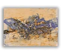 LHHJF LJHFA Classico Poster Acquerello Zao WOU Ki, Arte murale Astratta Vintage, Dipinto su Tela Zao WOU Ki e Stampe, Decorazione per la casa, Immagine 50x70cmx1 Senza Cornice