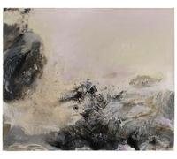 LHHJF LJHFA Classico Poster Astratto di Zao WOU Ki, Acquerello, Arte murale, Dipinto su Tela e Stampe, Moderno Quadro per la casa, 60x70 cm, Senza Cornice.