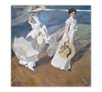 LHHJF LJHFA Classico Poster di Joaquin Sorolla《Passeggiando Lungo la Riva del Mare》Arte murale di Joaquin Sorolla, Dipinto e Stampa, Decorazione per la casa, 50x50 cm, Senza Cornice