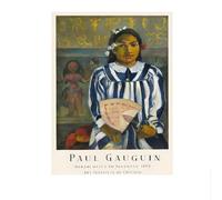 LHHJF LJHFA Famoso Manifesto della Mostra di Paul Gauguin, Acquerello, Arte murale, Dipinto su Tela e Stampe di Paul Gauguin, Arredamento Moderno per la casa, Immagine 50x70cm Senza Cornice