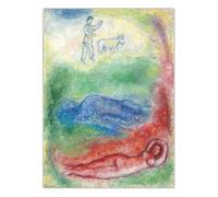 LHHJF LJHFA Famoso poster di Marc Chagall, acquerello astratto, arte murale, Marc Chagall, dipinto su tela e stampe, arredamento nordico per la casa, immagine 50x70cmx1 senza cornice