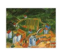 LHHJF LJHFA Famoso Poster di Raoul Dufy《Chiesa di San Vincenzo a Le Havre》Arte murale Raoul Dufy, Dipinto su Tela e Stampe, Decorazione per la casa, 60x70 cm, Senza Cornice