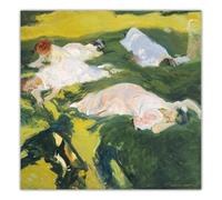 LHHJF LJHFA Famoso Poster estetico di Joaquin Sorolla《The Nap》, Dipinto su Tela e Stampe di Joaquin Sorolla per la Decorazione della casa, 50x50 cm, Senza Cornice.