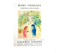 LHHJF LJHFA Famoso poster surrealista astratto di Marc Chagall, arte murale nordica, dipinto su tela e stampe di Marc Chagall per la decorazione della casa, immagine 50x70 cm senza cornice