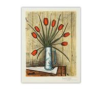 LHHJF LJHFA Fiori e Natura Morta di Bernard Buffet Poster Retro Wall Art Bernard Buffet Tela Pittura e Stampe Decorazione per la casa Immagine 50x70cm Senza Cornice