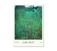 LHHJF LJHFA Gustav Klimt Poster Vintage Mostra Floreale Arte Murale Gustav Klimt Dipinto su Tela e Stampe Decorazione Moderna per la Casa Immagine 50x70cmx1 Senza Cornice