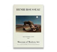 LHHJF LJHFA Henri Rousseau, Poster dell'artista surrealista, Foresta esotica, Arte murale, Dipinto su Tela e Stampe, Decorazione per la casa, 50x70 cm, Senza Cornice