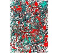 LHHJF LJHFA Jackson Pollock Minimalismo Poster Astratto Retro Wall Art Jackson Pollock Tela Pittura e Stampe Nordic Home Decor Immagine 50x70cmx1 Senza Cornice