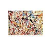 LHHJF LJHFA Jackson Pollock Minimalismo Poster Astratto Retro Wall Art Jackson Pollock Tela Pittura e Stampe Nordic Home Decor Immagine 50x70cmx1 Senza Cornice
