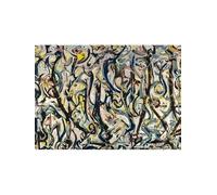 LHHJF LJHFA Jackson Pollock Minimalismo Poster Astratto Retro Wall Art Jackson Pollock Tela Pittura e Stampe Nordic Home Decor Immagine 50x70cmx1 Senza Cornice