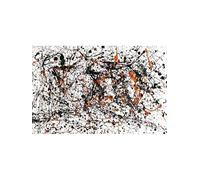 LHHJF LJHFA Jackson Pollock Minimalismo Poster Astratto Retro Wall Art Jackson Pollock Tela Pittura e Stampe Nordic Home Decor Immagine 50x70cmx1 Senza Cornice