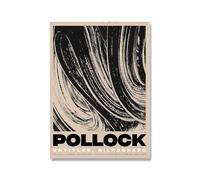 LHHJF LJHFA Jackson Pollock Retro Poster Astratto Linea Libera Arte Murale Jackson Pollock Dipinto su Tela Stampe Moderne per Arredamento Casa Immagine 50x70cmx1 Senza Cornice