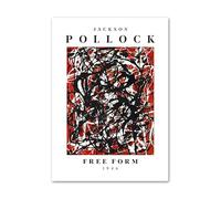 LHHJF LJHFA Jackson Pollock Retro Poster Astratto Linea Libera Arte Murale Jackson Pollock Dipinto su Tela Stampe Moderne per Arredamento Casa Immagine 50x70cmx1 Senza Cornice