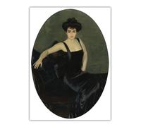 LHHJF LJHFA Joaquin Sorolla Poster《Mrs.Esperanza Conill de Zanetti》Arte murale Joaquin Sorolla Dipinto su Tela e Stampe Decorazioni per la casa Immagine 50x70 cm Senza Cornice