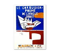 LHHJF LJHFA Manifesti della Mostra Le Corbusier Espressionismo Arte murale Le Corbusier Quadro e Stampe su Tela per l'arredamento della casa Immagine 50x70cm Senza Cornice