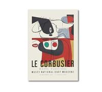 LHHJF LJHFA Manifesti della Mostra Le Corbusier Estetica Arte murale Pittura e Stampe su Tela Le Corbusier Quadro di Arredamento Moderno 50x70cmx1 Senza Cornice