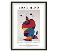 LHHJF LJHFA Manifesto della Mostra del museo Joan Miro Surrealismo Arte murale Joan Miro Tela Pittura e Stampe Moda Arredamento casa Quadro da Parete 50x70cm Senza Cornice